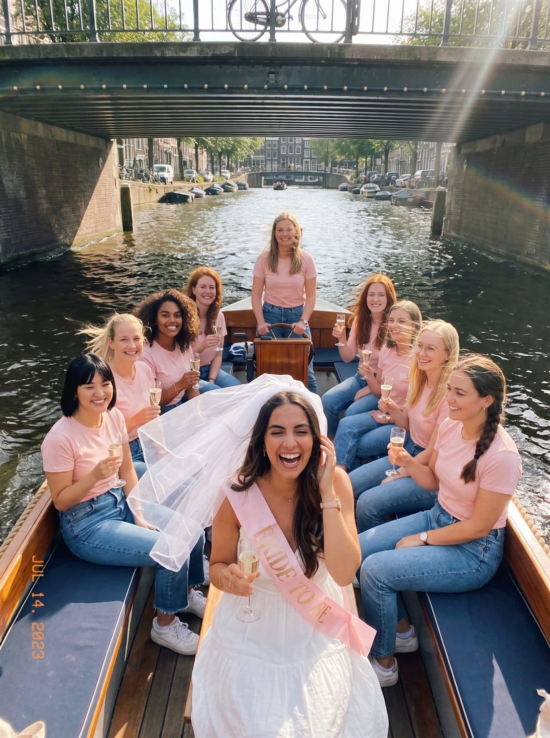 Op het bootje door de grachten