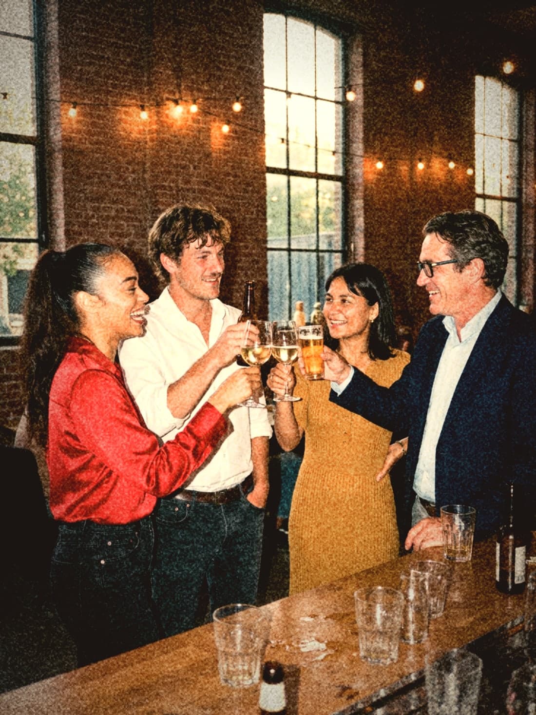 Proosten aan de bar