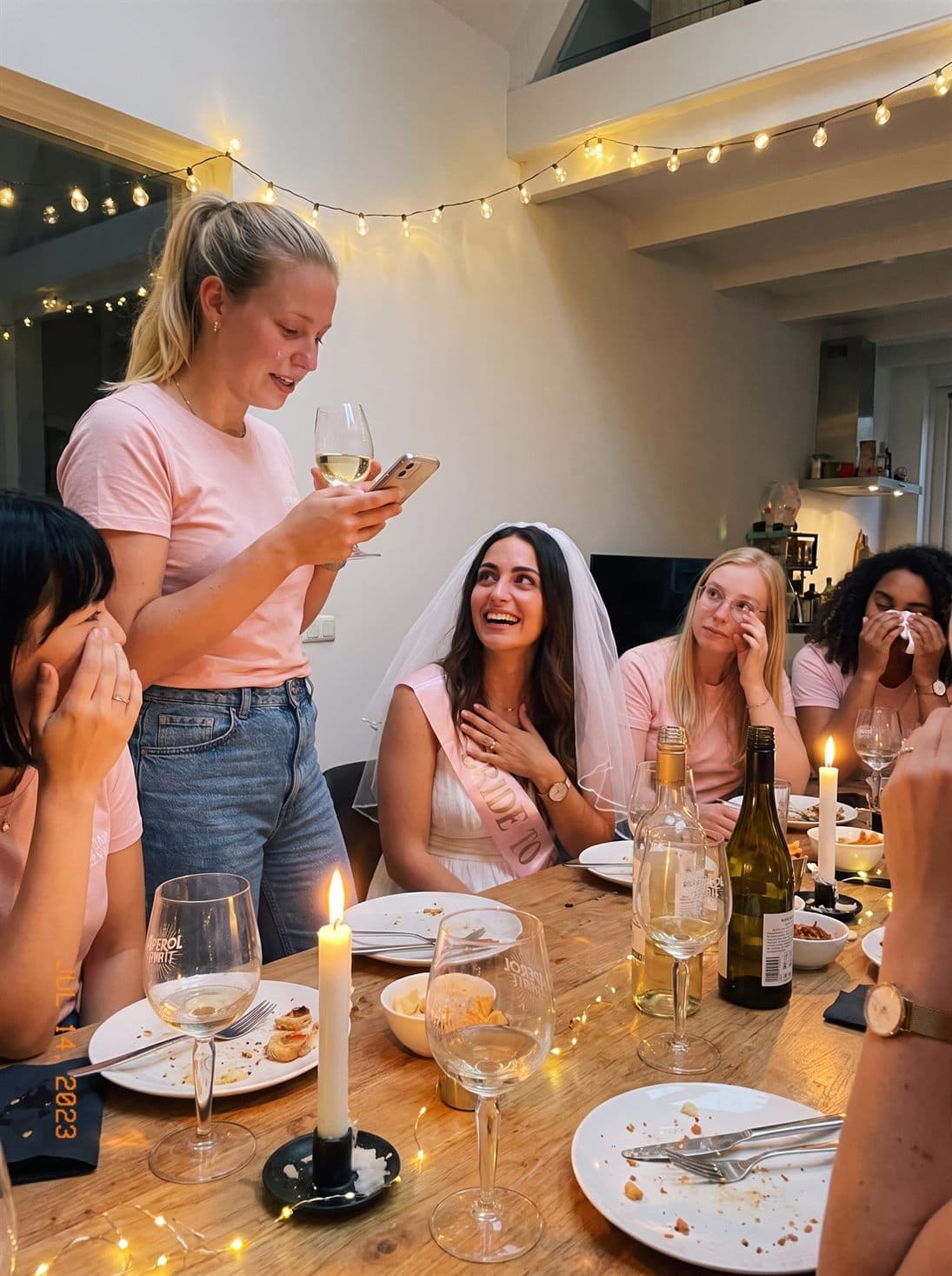 De speech aan het diner